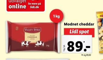 Lidl Modnet cheddar tilbud