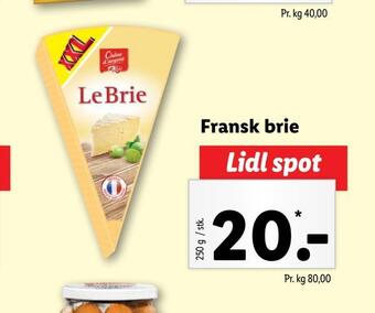 Lidl Fransk brie tilbud