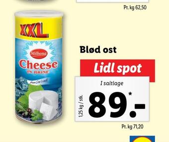 Lidl Blød ost tilbud