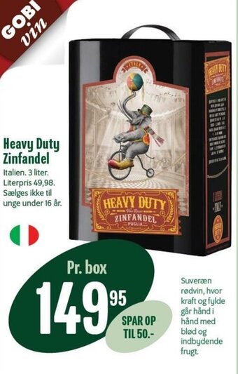 Min Købmand Heavy Duty Zinfandel 3 Liter tilbud