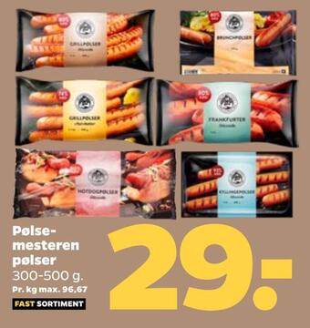 Netto Pølsemesteren pølser tilbud