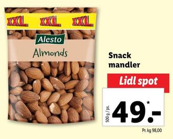 Lidl Snack mandler tilbud