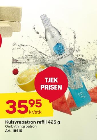 Byggmax Kulsyrepatron refill 425 g tilbud