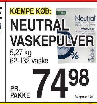 ABC Lavpris Neutral vaskepulver tilbud
