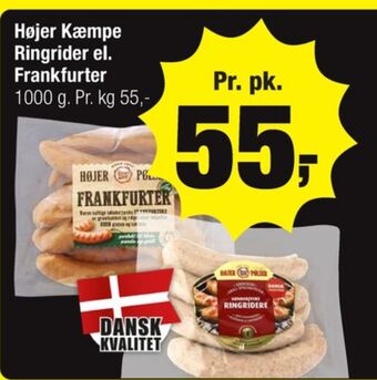 Calle Højer pølser frankfurter tilbud