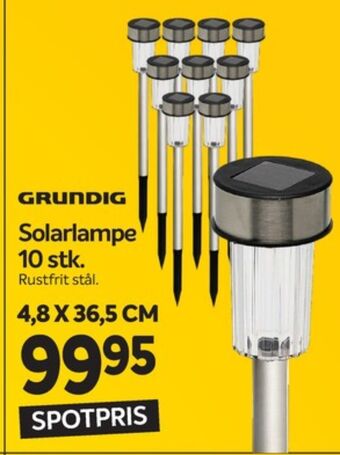 Din Isenkræmmer Grundig solcellelampe tilbud