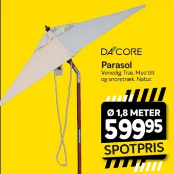 Din Isenkræmmer Dacore parasol tilbud