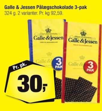 Calle Galle & jessen pålægschokolade mælk tilbud