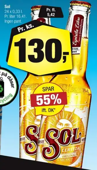 Calle Sol specialøl tilbud