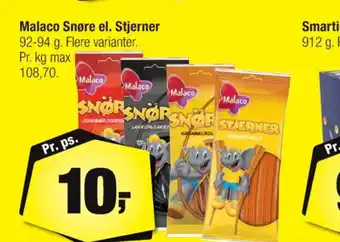 Calle Malaco slikstjerner karamel tilbud