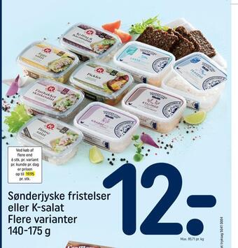 REMA 1000 Sønderjyske fristelser eller k-salat tilbud