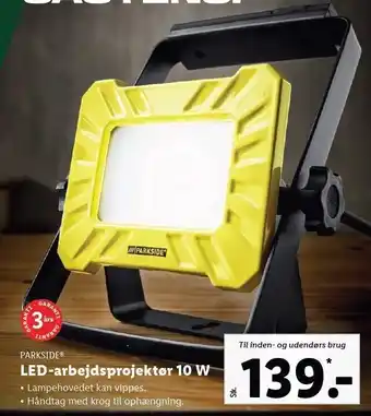 Parkside led-arbejdsprojektør 10 w