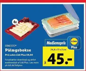 Lidl Ernesto pålægsbokse tilbud