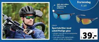Lidl Sportsbriller m. udskiftlige glas tilbud