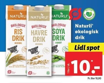 Lidl Naturli' økologisk drik tilbud