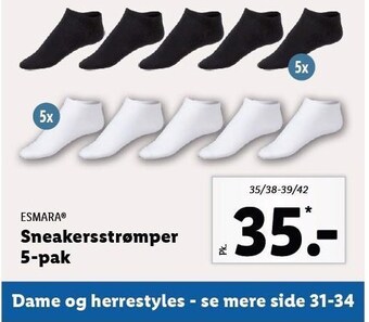 Sneakersstrømper 5-pak