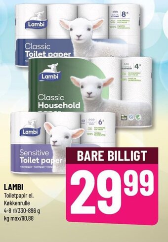 Løvbjerg LAMBI Toiletpapir el. Køkkenrulle tilbud
