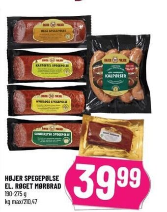 Løvbjerg HØJER SPEGEPØLSE EL. RØGET MØRBRAD tilbud