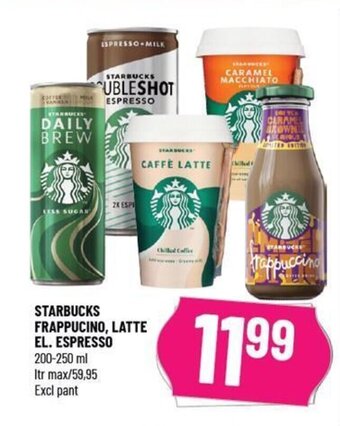 Løvbjerg STARBUCKS FRAPPUCINO, LATTE EL. ESPRESSO tilbud