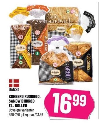 Løvbjerg KOHBERG RUGBRØD, SANDWICHBRØD EL. BOLLER tilbud