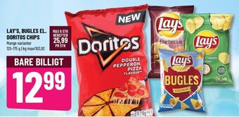 Løvbjerg LAY'S, BUGLES EL. DORITOS CHIPS tilbud