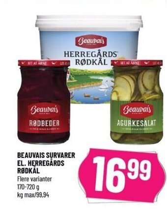 Løvbjerg BEAUVAIS SURVARER EL. HERREGÅRDS RØDKÅL tilbud