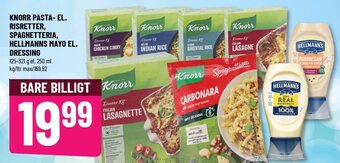 Løvbjerg KNORR PASTA-EL. RISRETTER, SPAGHETTERIA, HELLMANNS MAYO EL. DRESSING tilbud