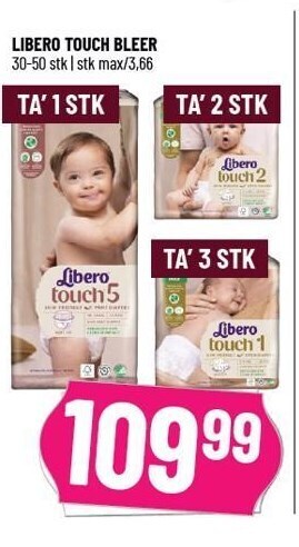 Løvbjerg Libero touch bleer tilbud