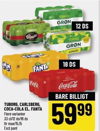 Løvbjerg TUBORG, CARLSBERG, COCA-COLA EL. FANTA tilbud