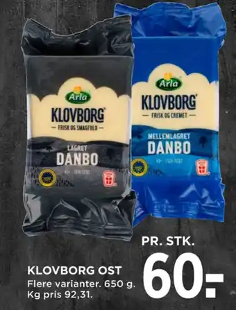 MENY Klovborg skæreost danbo mellemlagret tilbud