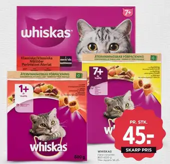 MENY Whiskas kattefoder tilbud