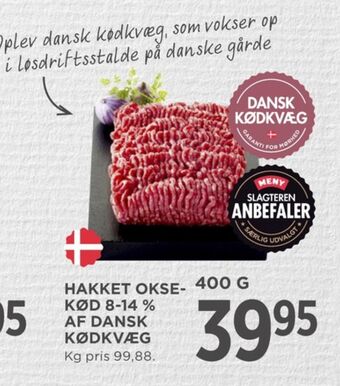 MENY Ukendt hakket oksekød tilbud
