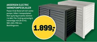 XL-BYG Andersen electric varmepumpeskjold tilbud
