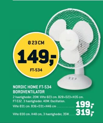 XL-BYG Nordic home bordventilator tilbud