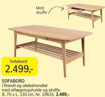 Daells Bolighus Sofabord tilbud