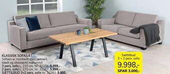 Daells Bolighus Klassisk sofasæt tilbud