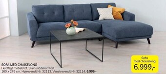 Daells Bolighus Sofa med chaiselong tilbud