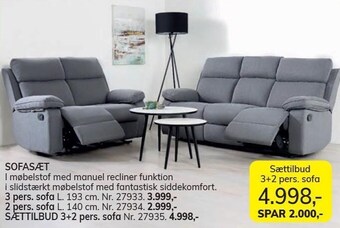 Daells Bolighus Sofasæt - sættilbud 3+2 pers. sofa tilbud
