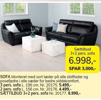 Daells Bolighus Sofa - sættilbud 3+2 pers. sofa tilbud