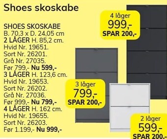 Daells Bolighus Shoes skoskabe tilbud