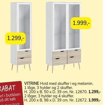 Daells Bolighus Vitrine tilbud