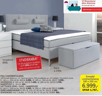 Daells Bolighus Pisa continentalseng tilbud