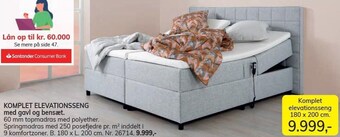 Daells Bolighus Komplet elevationsseng med gavl og bensæt tilbud
