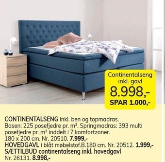 Daells Bolighus Continentalseng tilbud