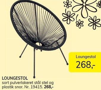 Daells Bolighus Loungestol tilbud