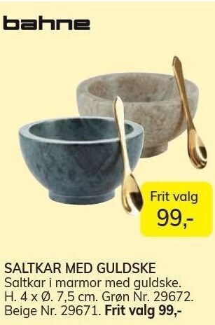 Daells Bolighus Saltkar med guldske tilbud