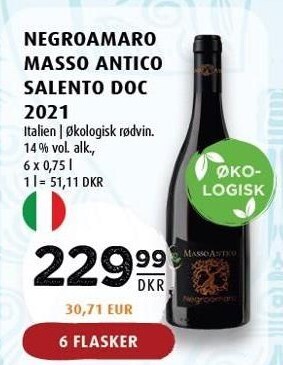 Scandinavian Park Negroamaro masso antico salento doc 2021 tilbud