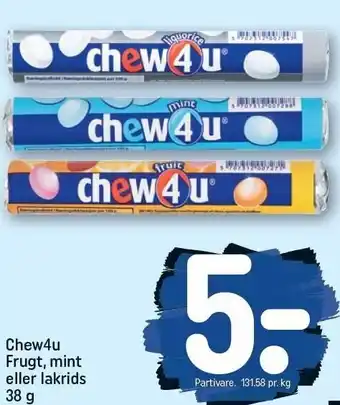 REMA 1000 Chew4u frugt, mint el. lakrids tilbud