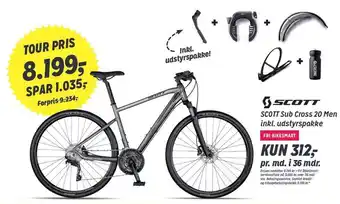 Fri BikeShopOFFLINE Scott sub cross 20 men inkl. udstyrspakke tilbud