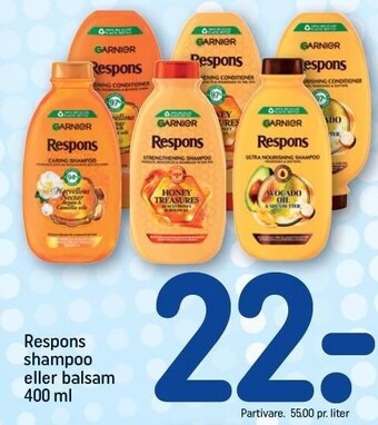 REMA 1000 Respons shampoo eller balsam tilbud